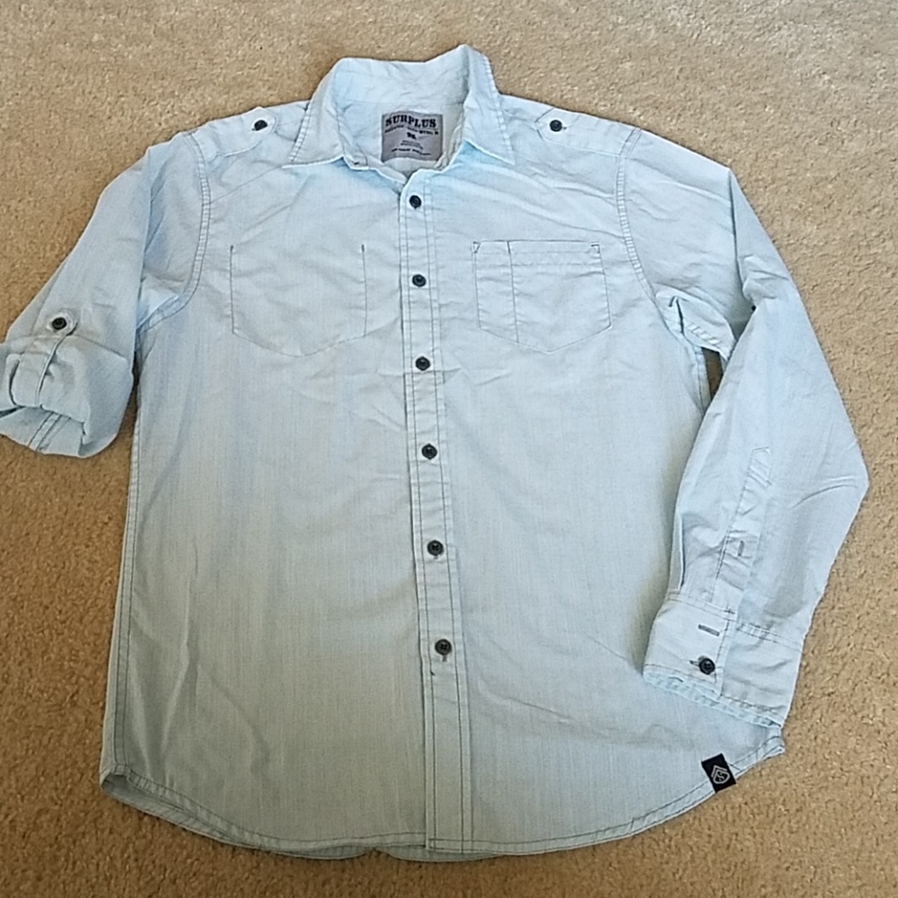 EUC Surplus Denim like Button Down shirt
